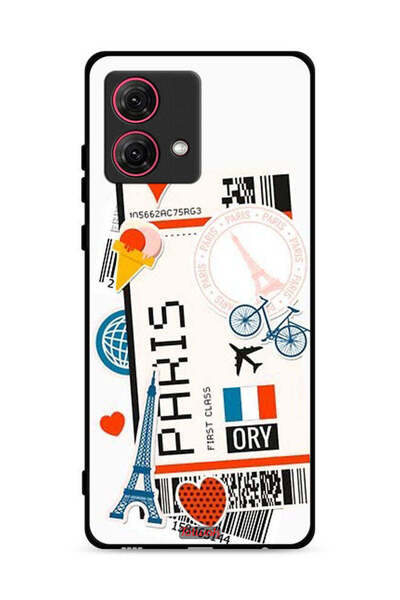 Tolwak غطاء حماية لهاتف موتورولا موتو جي 84 5 جي، ملصق باريسي