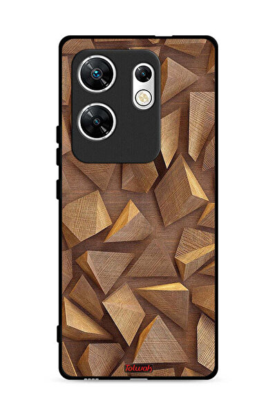 Tolwak غطاء حماية لهاتف Infinix Zero 30 4G، قطع خشبية فنية