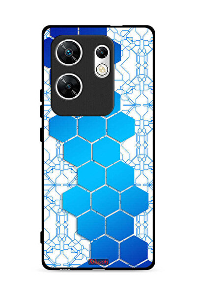Tolwak غطاء حماية لهاتف Infinix Zero 30 4G بنمط شبكة أيقونات سداسية الشكل