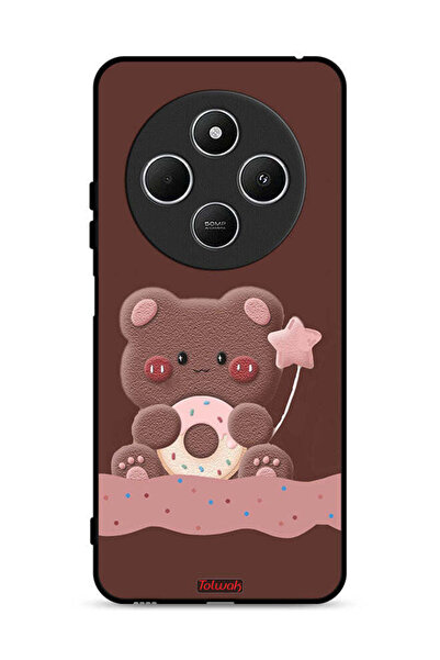 Tolwak غطاء حماية لهاتف شاومي ريدمي 14 سي 4G بطبعة دب دونات