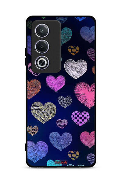 Tolwak غطاء حماية لهاتف Oppo A3 Pro 5G بنقشة قلوب حجرية