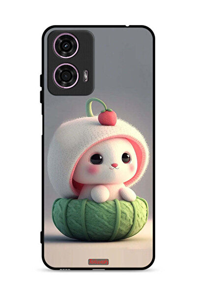 Tolwak غطاء حماية لهاتف موتورولا موتو جي 24 4G بتصميم أرنب صغير لطيف