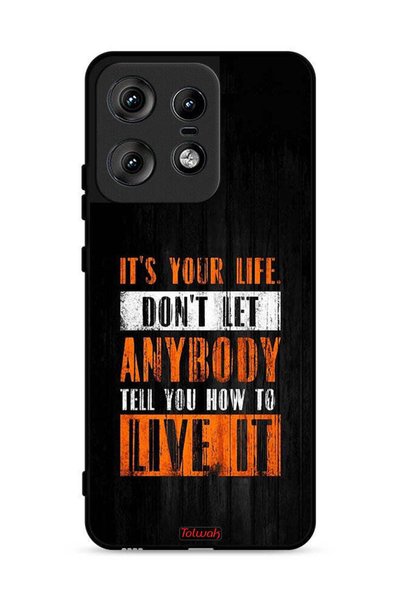 Tolwak غطاء حماية لهاتف موتورولا إيدج 50 برو 5G "Its Your Life"