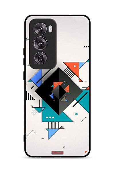 Tolwak غطاء حماية لهاتف Oppo Reno12 Pro 5G بأشكال مربعة ومثلثة ونمط تجريدي