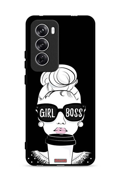 Tolwak غطاء حماية لهاتف Oppo Reno12 5G بتصميم Girl Boss
