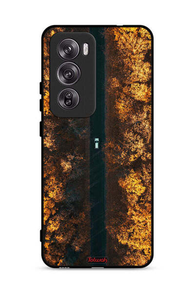 Tolwak غطاء حماية لهاتف Oppo Reno12 Pro 5G بتصميم طريق في أشجار الخريف