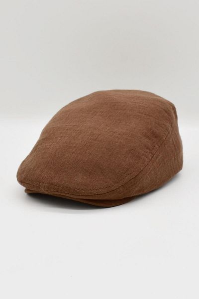 Külah Brown Linen Summer Cap Hat