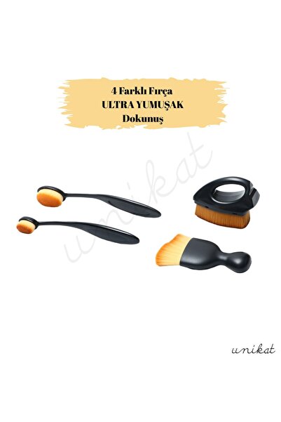 UNIKAT 4'lü Ultra Premium Yumuşak Araç İçi Detay Temizlik Fırçası Özel Bölgel...