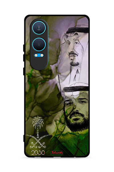 Tolwak غطاء حماية ون بلس نورد سي إي 4 لايت 5 جي - ملصق فني للملك سلمان وولي العهد محمد