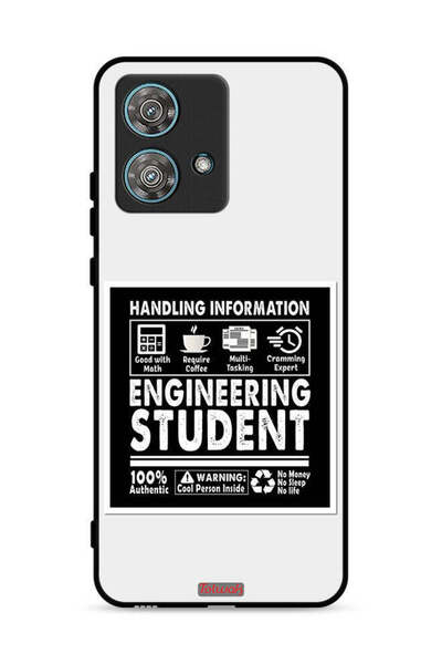 Tolwak غطاء حماية لهاتف موتورولا إيدج 40 نيو 5G، ملصق طالب هندسة