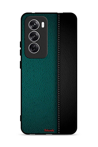 Tolwak غطاء حماية جلدي بنقشة جلدي لهاتف Oppo Reno12 5G