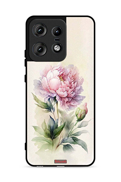 Tolwak Motorola Edge 50 Pro 5G Protective Case Cover Watercolor Rose Paint Art