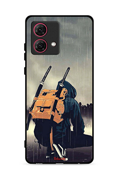 Tolwak غطاء حماية موتورولا موتو جي 84 5 جي بطبعة سيف ساموراي الرقمية