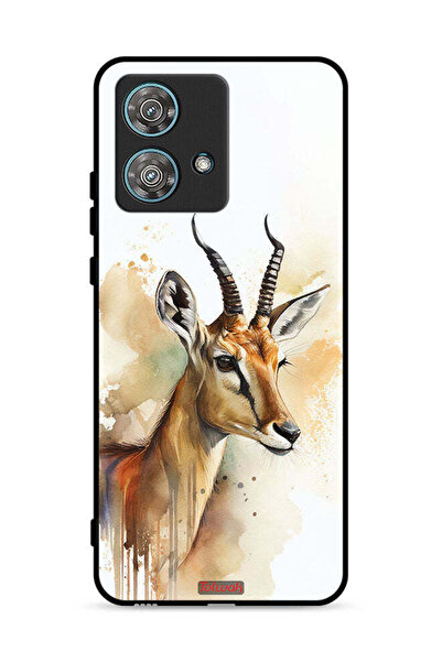 Tolwak غطاء حماية لهاتف موتورولا إيدج 40 نيو 5G، رسم غزال تجريدي