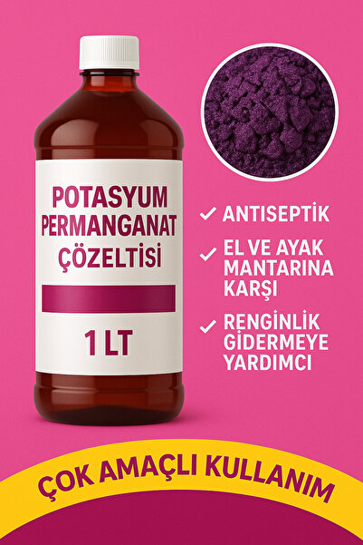 WE CHEM POTASYUM PERMANGANAT ÇÖZELTİSİ EL AYAK İÇİN 1000mL