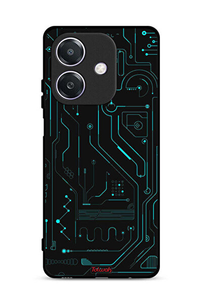 Tolwak غطاء حماية لهاتف Oppo A3x 5G دوائر فنية رقمية بسيطة شاشات متعددة