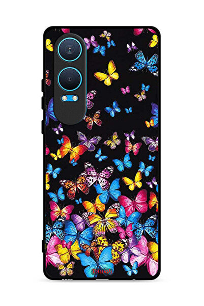 Tolwak غطاء حماية لهاتف OnePlus Nord CE4 Lite 5G بنقشة فراشات ملونة