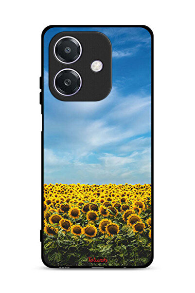 Tolwak غطاء حماية لهاتف Oppo A3x 5G بطبعة عباد الشمس تحت السماء