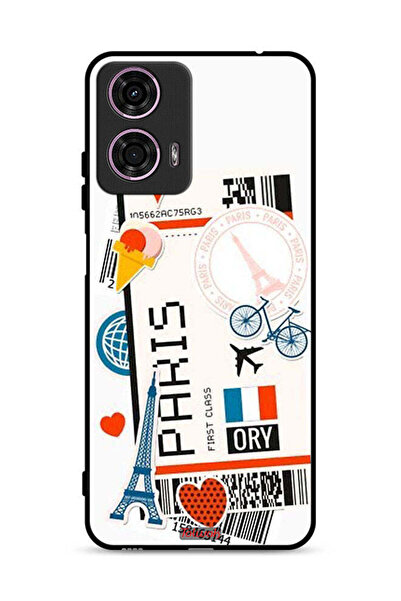 Tolwak غطاء حماية لهاتف موتورولا موتو جي 24 4G، ملصق باريسي