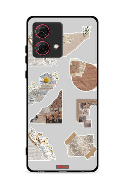 Tolwak غطاء حماية لهاتف موتورولا موتو جي 84 5 جي، قطع من الملصقات الورقية