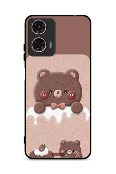 Tolwak غطاء حماية لهاتف موتورولا موتو جي 24 4G بطبعة دب الفراولة