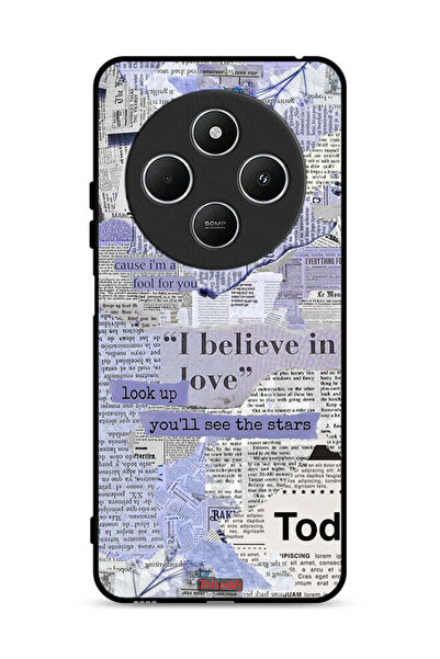 Tolwak Xiaomi Redmi 14R 5G Protective Case Cover Newspaper Pieces