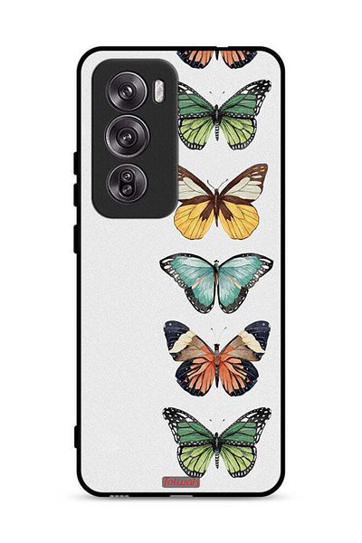Tolwak غطاء حماية لهاتف Oppo Reno12 Pro 5G بنقشة أربع فراشات