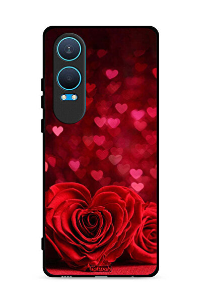 Tolwak غطاء حماية لهاتف OnePlus Nord CE4 Lite 5G بنقشة زهور على شكل قلب وفن ت...