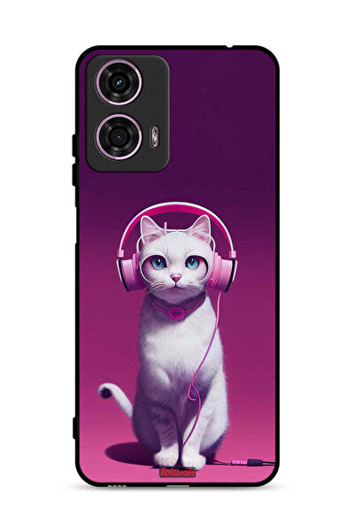 Tolwak غطاء حماية لهاتف موتورولا موتو جي 24 4G بتصميم قطة لطيفة