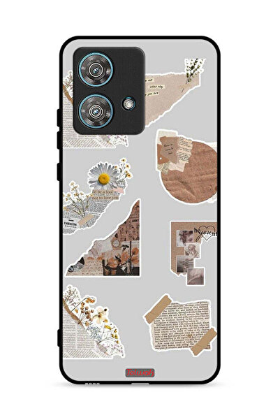 Tolwak غطاء حماية لهاتف موتورولا إيدج 40 نيو 5G، قطع من الملصقات الورقية