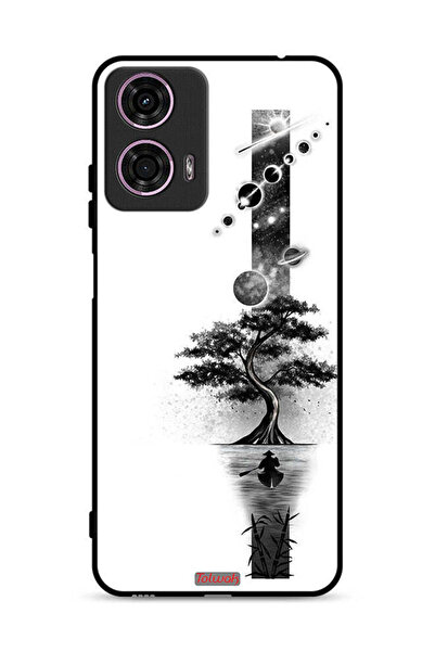 Tolwak Motorola Moto G24 4G Protective Case Cover Earth Space Art