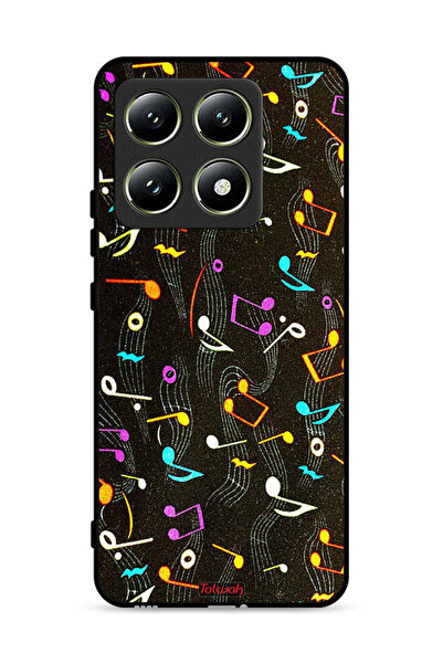 Tolwak Xiaomi 14T 5G Protective Case Cover Music Fabric Pattern