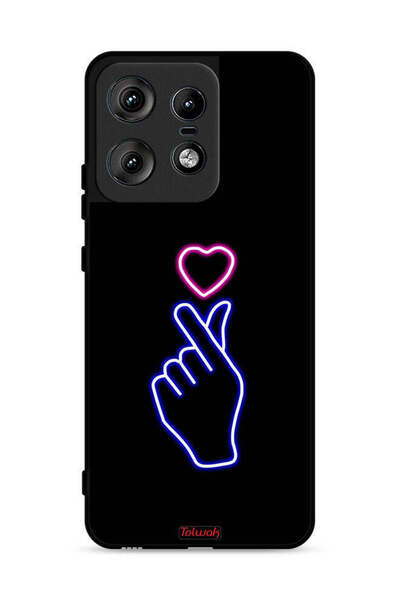 Tolwak غطاء حماية لهاتف موتورولا إيدج 50 برو 5G بنقشة قلب سناب