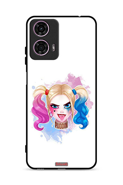 Tolwak غطاء حماية لهاتف موتورولا موتو جي 24 4G برسومات هارلي كوين