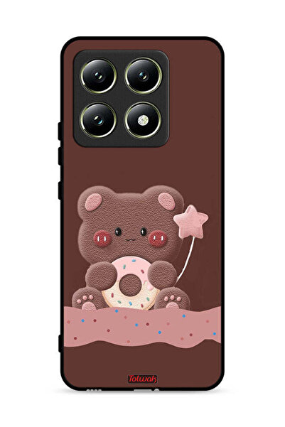 Tolwak غطاء حماية لهاتف شاومي 14T 5G بطبعة دب الدونات