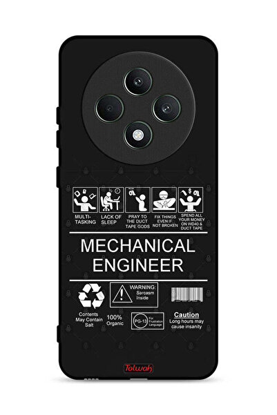 Tolwak غطاء حماية لهاتف Oppo Reno12 F 5G، ملصق مهندس ميكانيكي