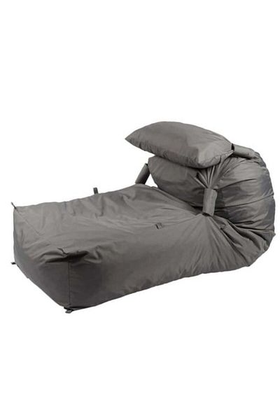 Pufrelax Fotoliu Yoga XL si Perna, Material impermeabil - Grey