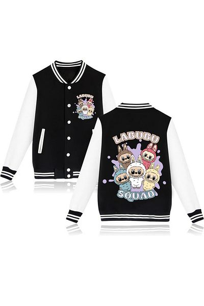 MECH BUTİK Labubu Printed Unisex College Jacket