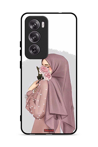 Tolwak غطاء حماية Oppo Reno12 Pro 5G بتصميم فتاة تحمل ورودًا