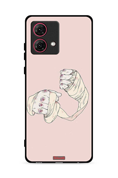 Tolwak غطاء حماية لهاتف موتورولا موتو جي 84 5 جي بنقشة فن المقاتل