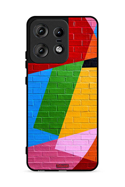 Tolwak غطاء حماية لهاتف موتورولا إيدج 50 برو 5G برسومات جدارية ملونة