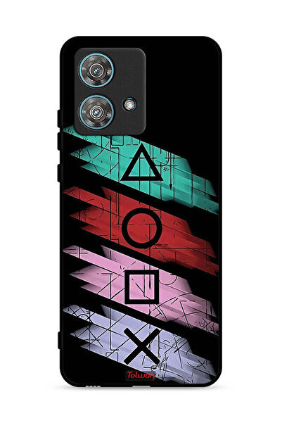 Tolwak غطاء حماية لهاتف موتورولا إيدج 40 نيو 5G برسومات أيقونات لعبة الحبار