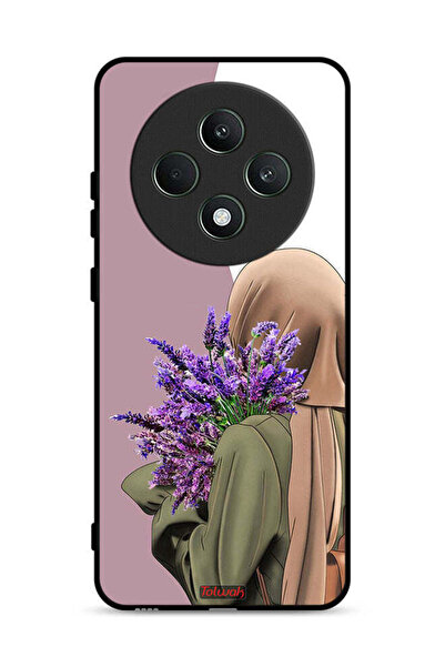 Tolwak Oppo Reno12 F 5G Protective Case Cover Holding Flower