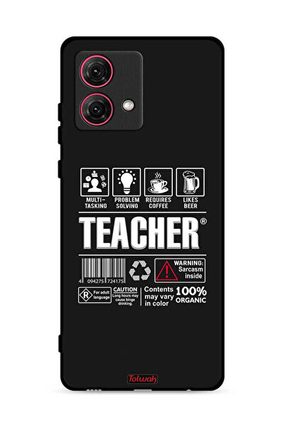 Tolwak غطاء حماية لهاتف موتورولا موتو جي 84 5 جي - ملصق مدرسي