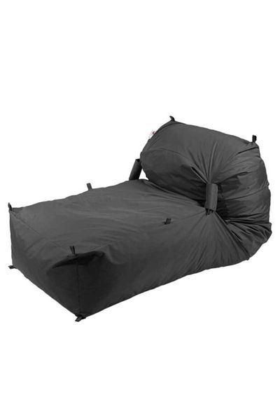 Pufrelax Fotoliu Yoga XL, Material impermeabil - Gri inchis