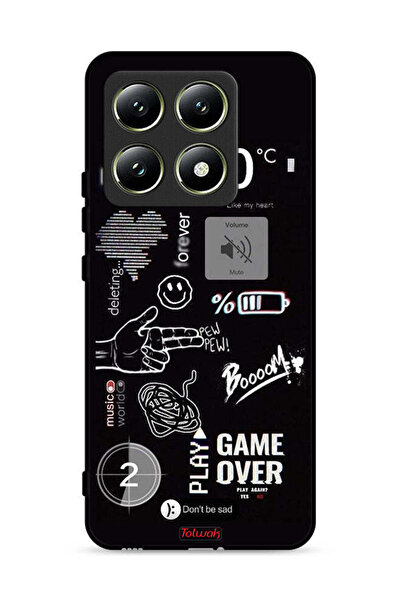 Tolwak غطاء حماية لهاتف Xiaomi 14T 5G Game Over Pew Pew