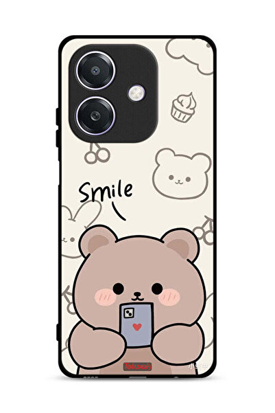 Tolwak غطاء حماية لهاتف Oppo A3x 5G برسومات الدب المبتسم