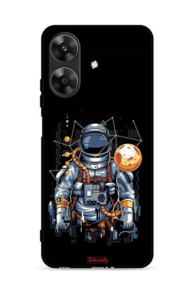 Tolwak غطاء حماية لهاتف Realme Note 60 4G، رسم تجريدي لرائد فضاء