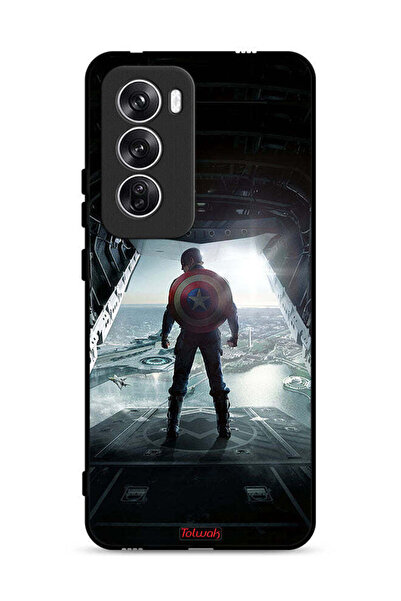 Tolwak Oppo Reno12 5G Protective Case Cover Portrait Display Captain America