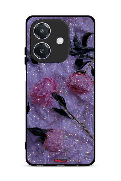 Tolwak غطاء حماية لهاتف Oppo A3x 5G بنقشة ورود لامعة